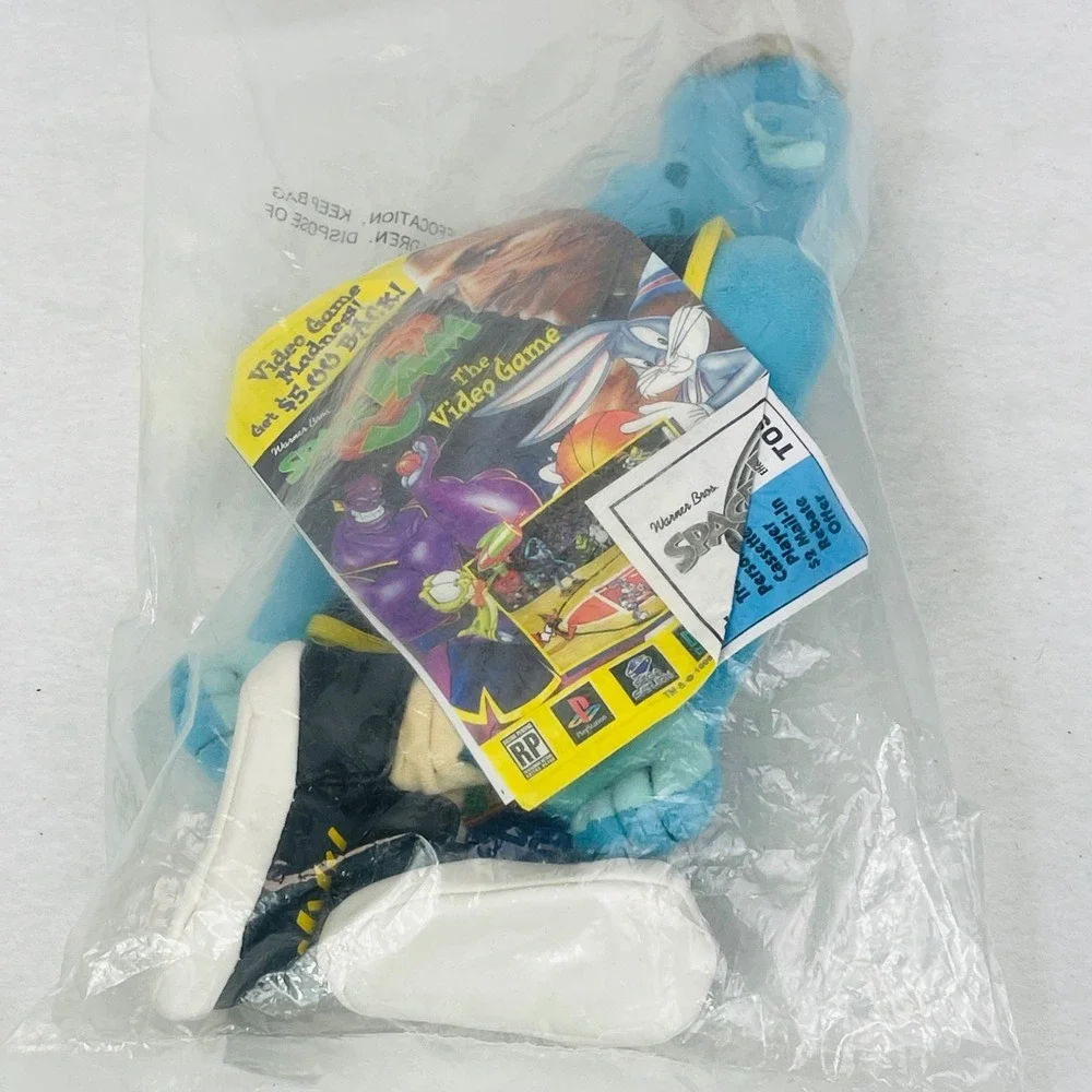 Vintage 1996 McDonalds Space Jam Monstars Blanko Plush Toy New In Bag 11